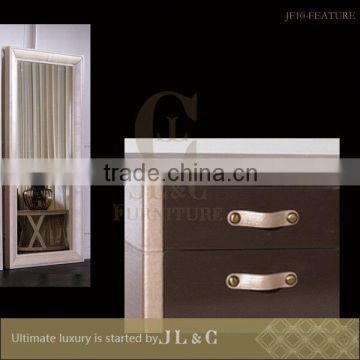 JB10-03 luxury faux leather nightstand in bedroom from JL&C furniture lastest designs 2014 (China supplier)