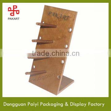 wood eyeglasses display stand