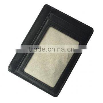 Rfid Blocking Secure Mini Wallet RFID Sleeve Genuine Leather