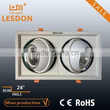 cross ventilated radiatoCE SAA EMC LVD approved high lumen grey 40W adjustable led rectangular downlight open mould by our self