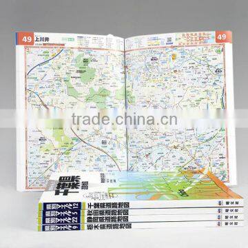 2015 high quality Custom four color CMYK newest design large paper map printing