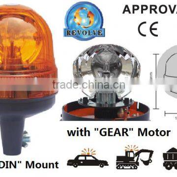 E-MARK Revolving Halogen Warning Light, ECE MARK Rotating Halogen Warning Beacon(SR-BL-505R-7)With Europe DIN Mount Pole Beacon