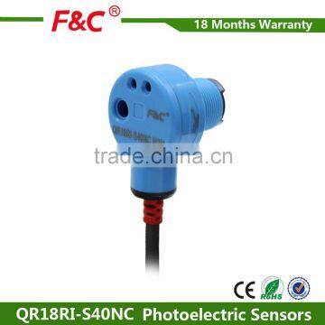 QR cable series 40cm sensing 3-wire NPN 12-24v dc diffuse reflective photoelectric sensor with CE