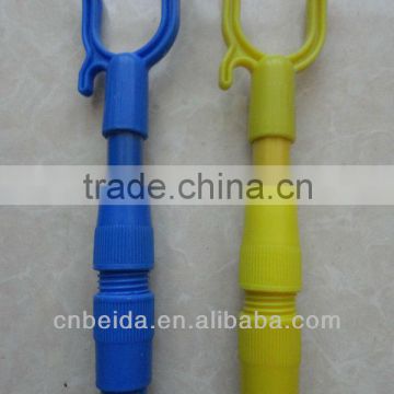 Tetescopic Clothes Plastic Fork Powder Coated Clothes Hanger Fork Metal Pole