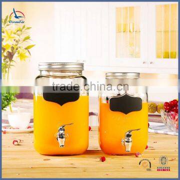 Eco-friendly Beverage Glass Jar High Quality Glass Dispenser Glass Jar with Tap