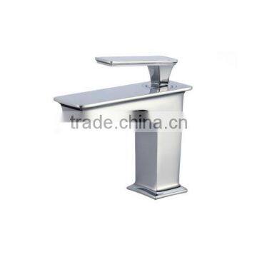 new design square chrome gold single handle basin faucet