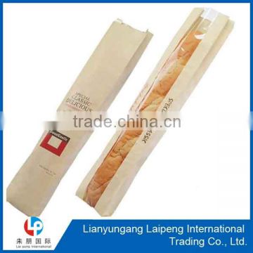 self adhesive seal paper bags for baguette french bread food packing bags