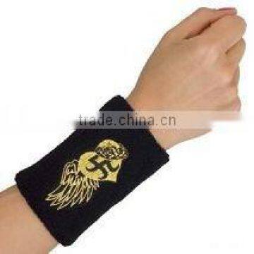 mens black cotton long sweat band