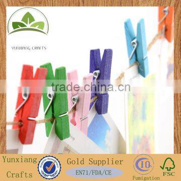 35mm mini paper photo card wooden clips