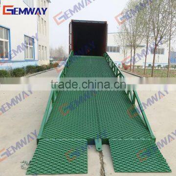 10t mobile hydraulic truck loading ramps for forklift