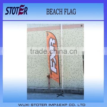 Custom printing durable feather beach flag for sale