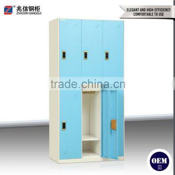 6 Door Blue Clothing Steel Locker Wardrobe Cheap Stainless Steel Closet Locker Digital Lock Closet Locker photo-3