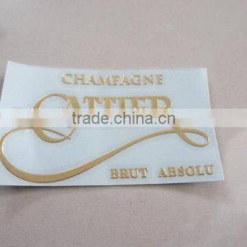 Glossy Finish Electroform Thin Metal Sticker; Metal Electroforming Foil Self Adhesive Label Sticker photo-4