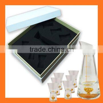 24K Floating Golden Flake 20ml Fancy Shaped Small Shot Glass photo-2