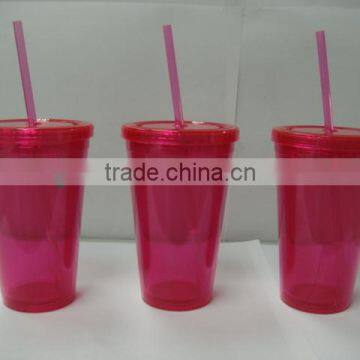 600ml single wall plastic ice cup for kids and adult use