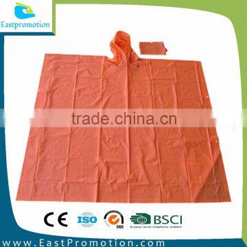 PVC PONCHO RAINWEAR WITH LOGO PRINTING