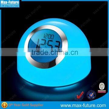 6 Nature Sounds Alarm Touch Colors Change Glowing Clock, Digital Alarm Clock photo-6