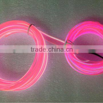 red welted el wire(el cable) / el wire with welt / flat el wire 3m in single core + 3V 2-AA battery inverter