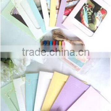 Photo Deco Paper Frame + Wooden Clothespin + Deco String Set_3x5 Inch Post