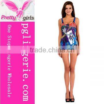 Hot sale high neck Floral Printed One Piece Swimsuit for women