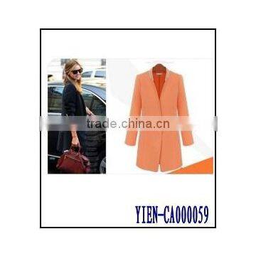 Ladies Professional One Button Coat Office Staff Orange Coats