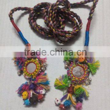 Latest 2015Tribal Beaded Hanging Tribal Tassels Belly Dancing pm Pom photo-3