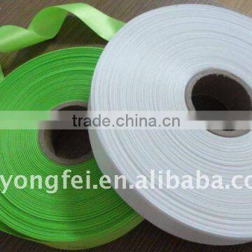 Themal transfer slitted edge polyester satin label