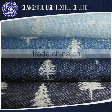 Printed Denim Fabric Indigo type with oeko certificate