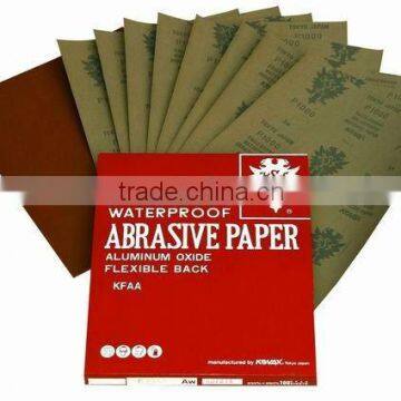 Waterproof abrasive paper