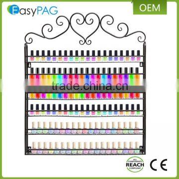 Wholesale custom 6 tier floor standing enamel rack opi nail polish display rack