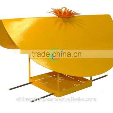 Yellow Galvanized Metal Bird feeder