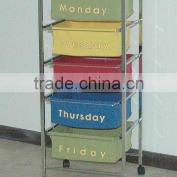 9 PP Plastic White Storage Drawers Cart Organizer photo-4