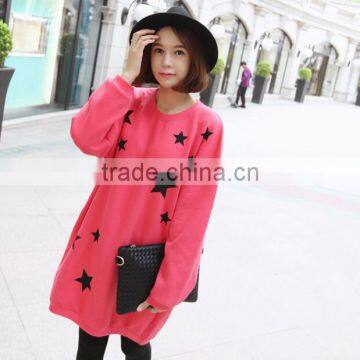 New design autumn maternity clothes, long pregant women tops, fashion sweater for pregnant printed with stars