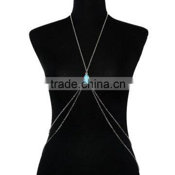 Drops turquoise beach sexy waist chain