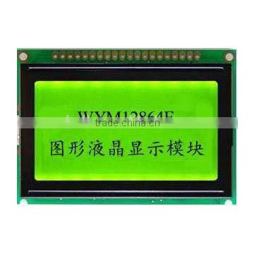 128x64 STN Type monochrome lcd screen with yellow-Green backlight