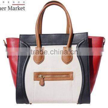 Tote Shopping Bag With Side Extensions (big) Handbags Italian Bags Genuine Leather Florence Leather Fashion photo-5