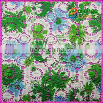 Fashion royal blue african voile lace fabric for dress