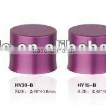 Empty cheap metal aluminium/plastic colored cosmetic cream jar