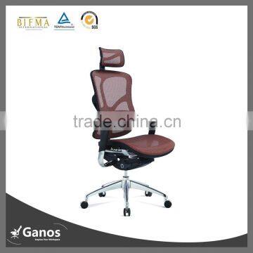 Fabric orange Seat BIFMA Passed Ergonomic Chair