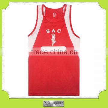 Wholesale Tank Top/100 Cotton Men Tank Top/red/white Cotton Loose Vest Tops