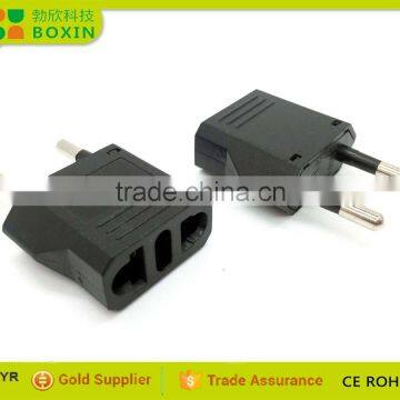 Hot selling copper pin usa to european plug converter travel adaptor