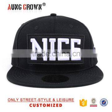 Custom Applique Design 6 Panel embroidery Brim hot sale bulk snapback