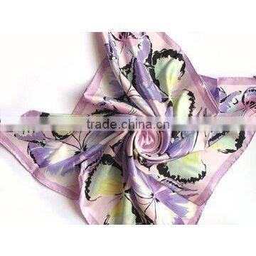 Digital Print Customized Pure Silk Satin Scarf DL-1307