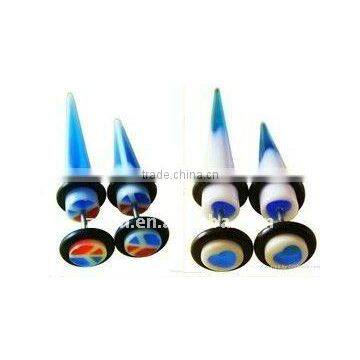 fashion acrylic fake ear taper Body Piercing Jewelry ear taper