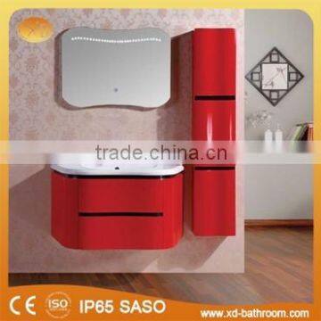 Modern PVC bathroom vanity with side cabinet