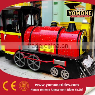 Fun park amusement electric trains rides tourist trackless train for children