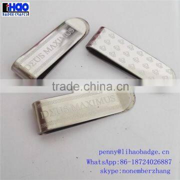 Promotion cheap custom stainless steel money clips for men