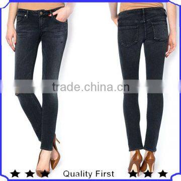 hot sell fashion destroyed jeans style fashion washing design women clothing