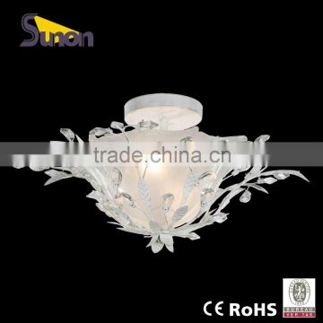 Modern iron art paint Italianate glass shade decorative ceiling lamp