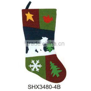 19" Non-woven Well-matched Christmas Stocking With Unique Design photo-4